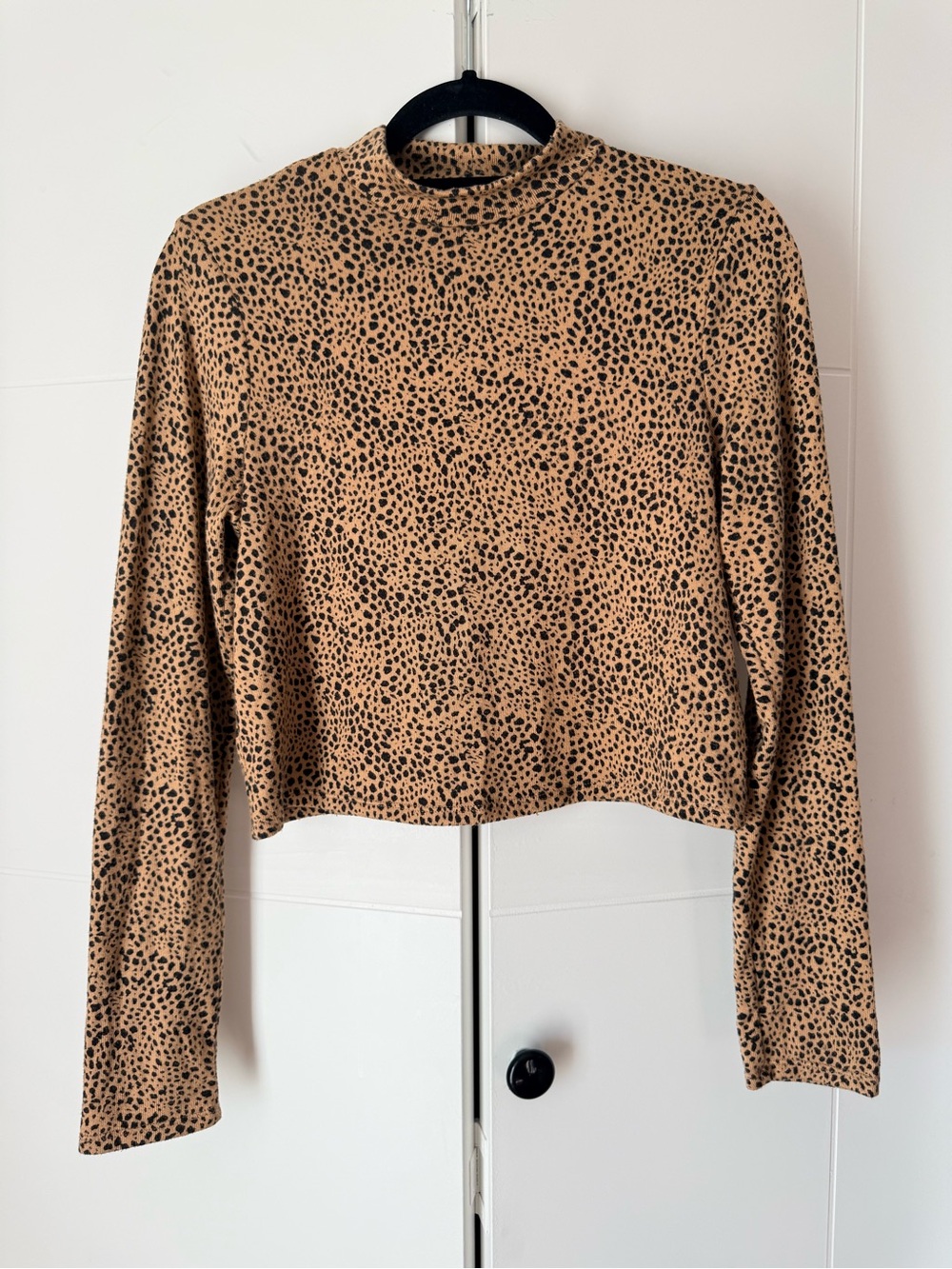 American Eagle Mock Neck Cropped Long Sleeve